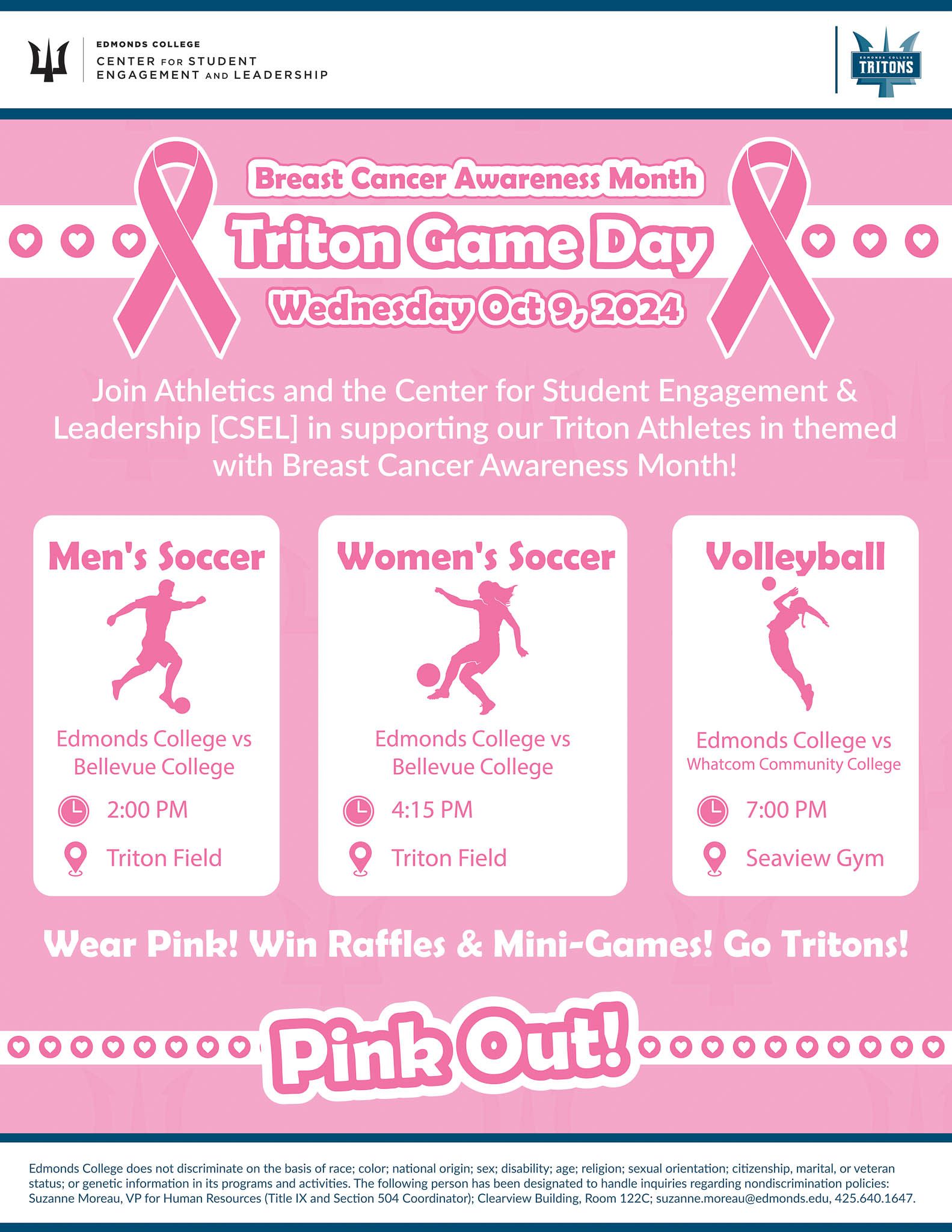 Breast Cancer Awareness Month Triton Game Day Flyer